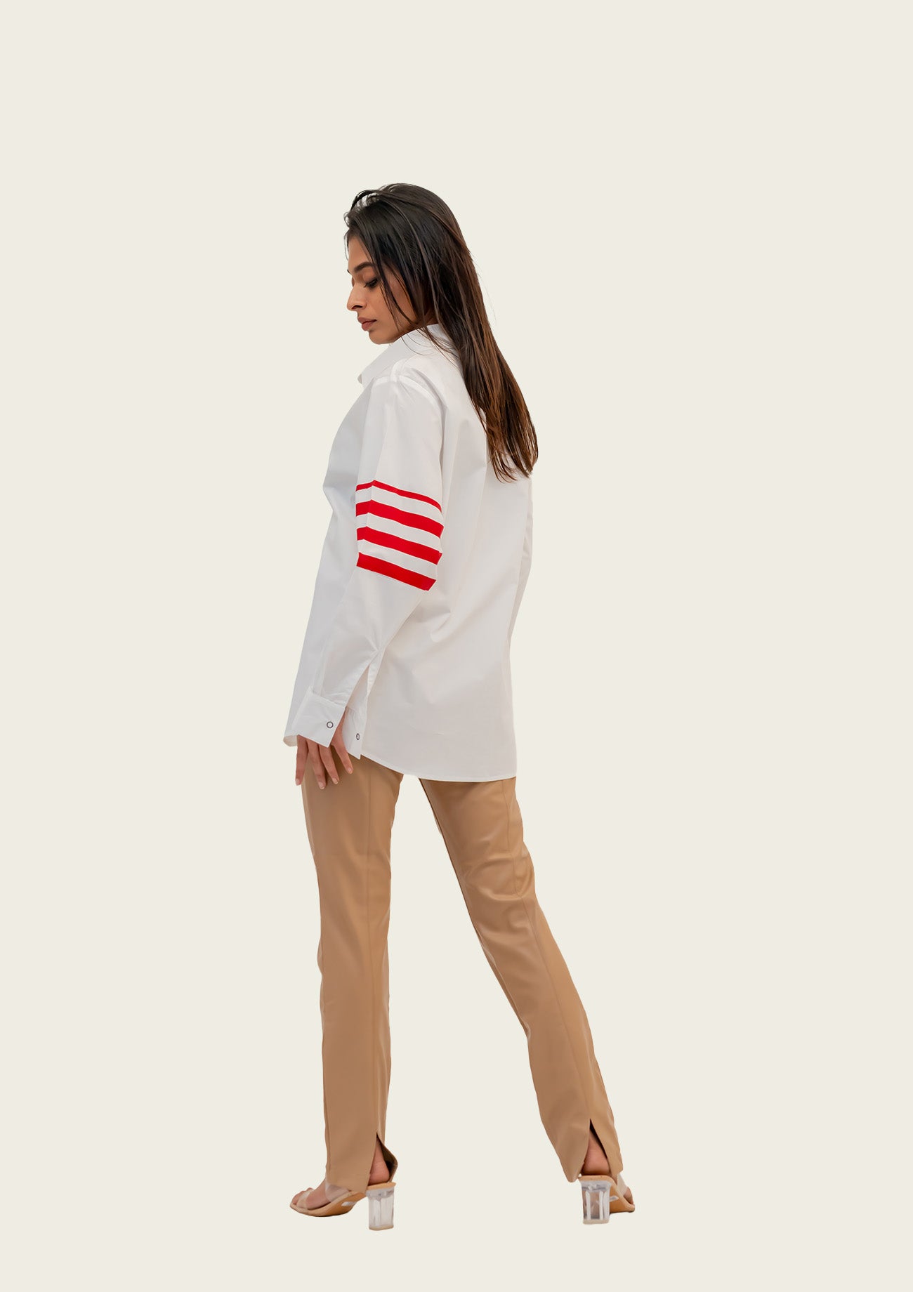 White Cotton Shirt with Embroidery