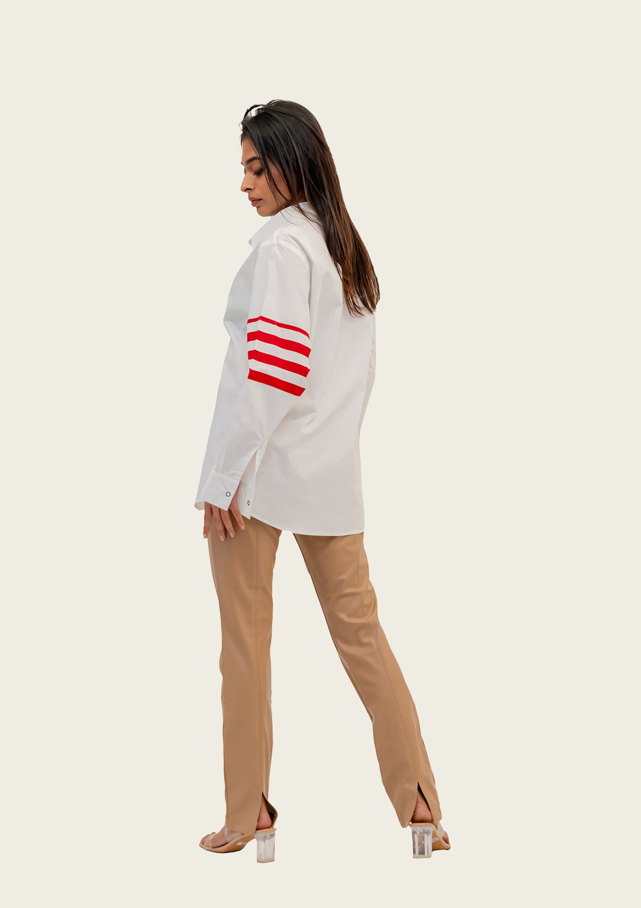 White Cotton Shirt with Embroidery