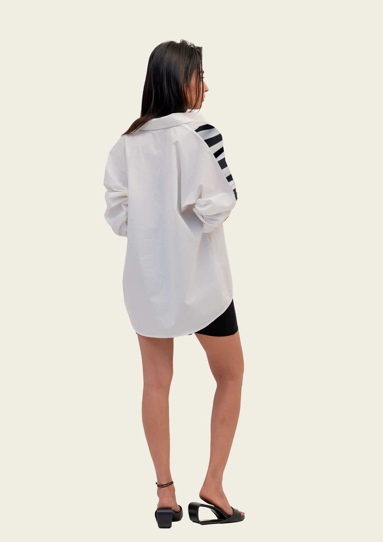 White Cotton Shirt with Embroidery