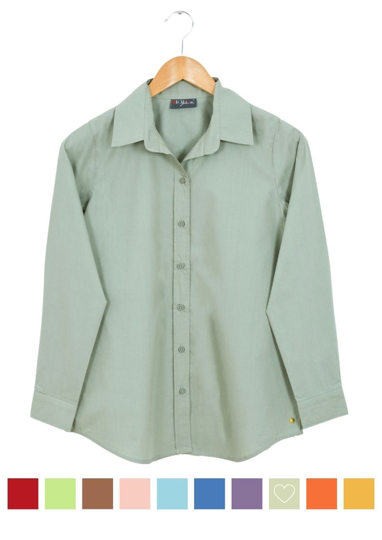 Jade Ash Solid Cotton Shirt
