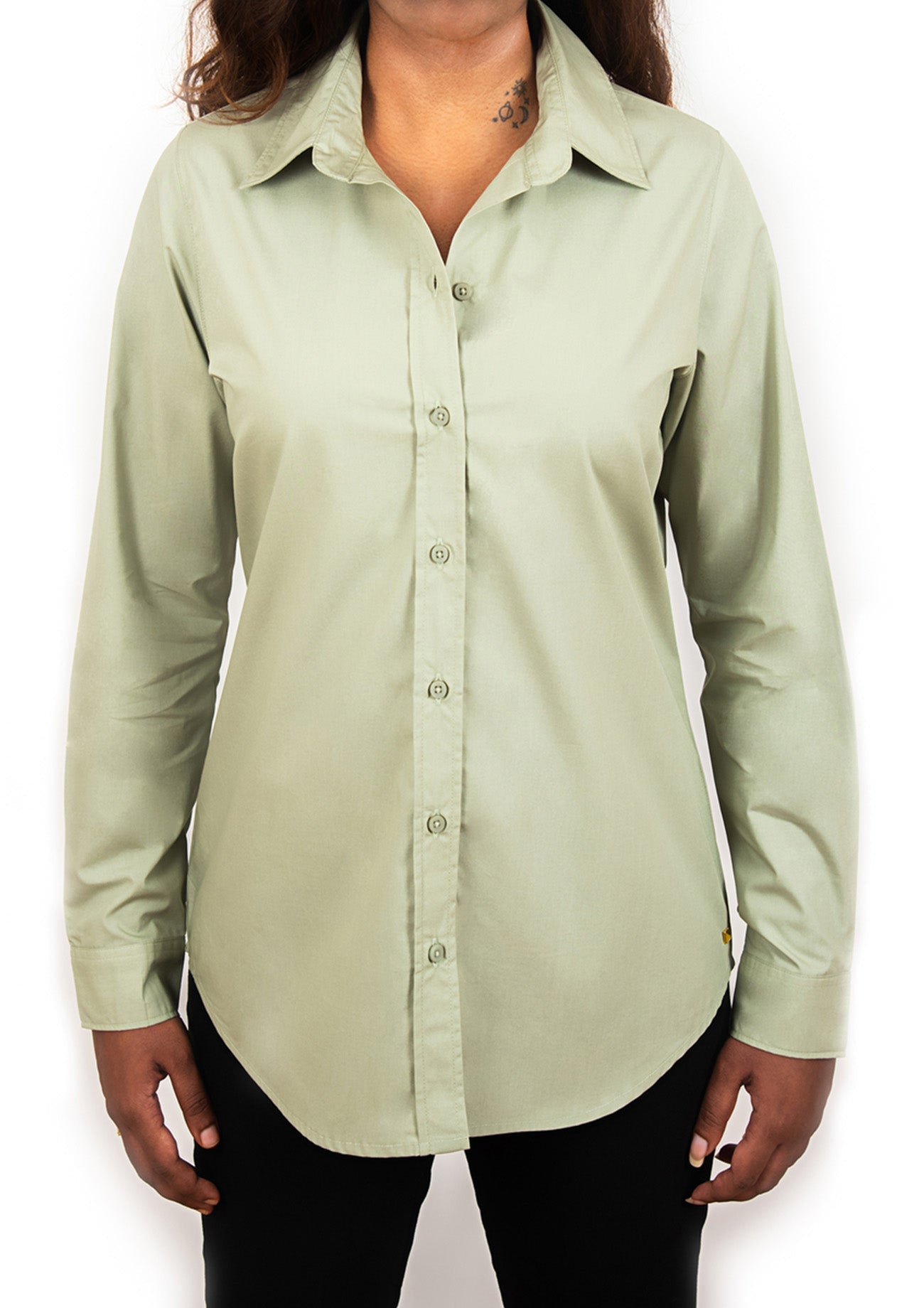 Jade Ash Solid Cotton Shirt