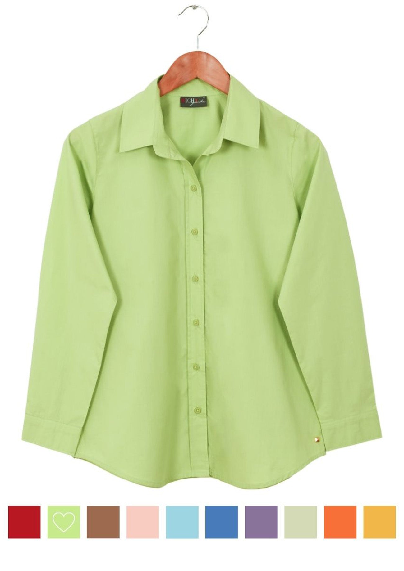 Light Lime Solid Cotton Shirt
