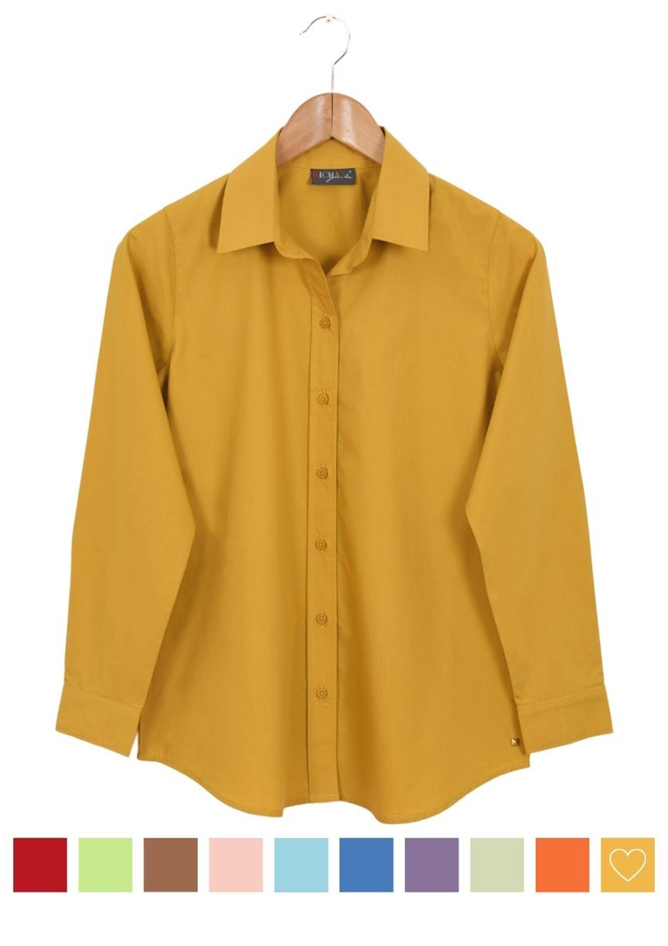 Mustard Solid Cotton Shirt