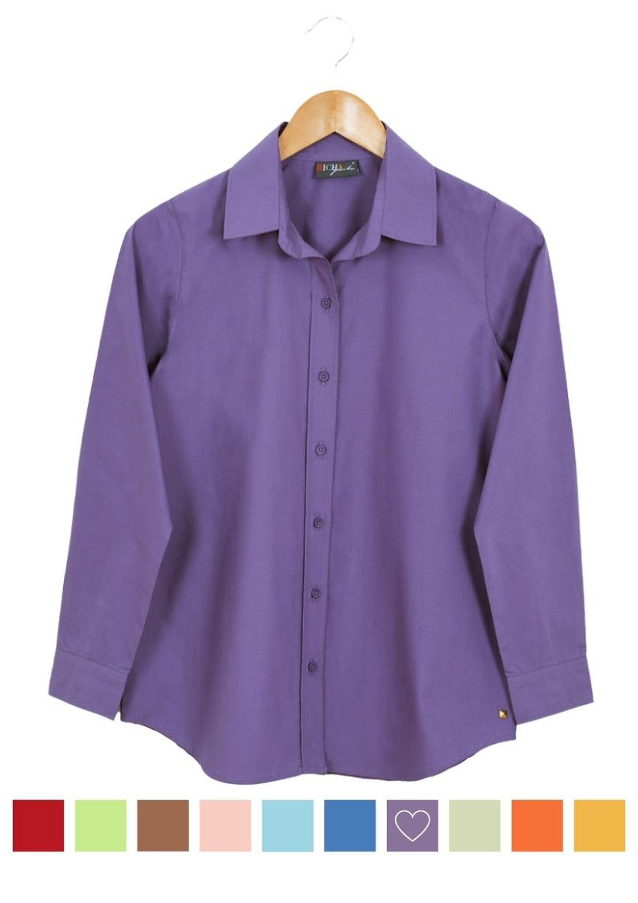 Purple Solid Cotton Shirt