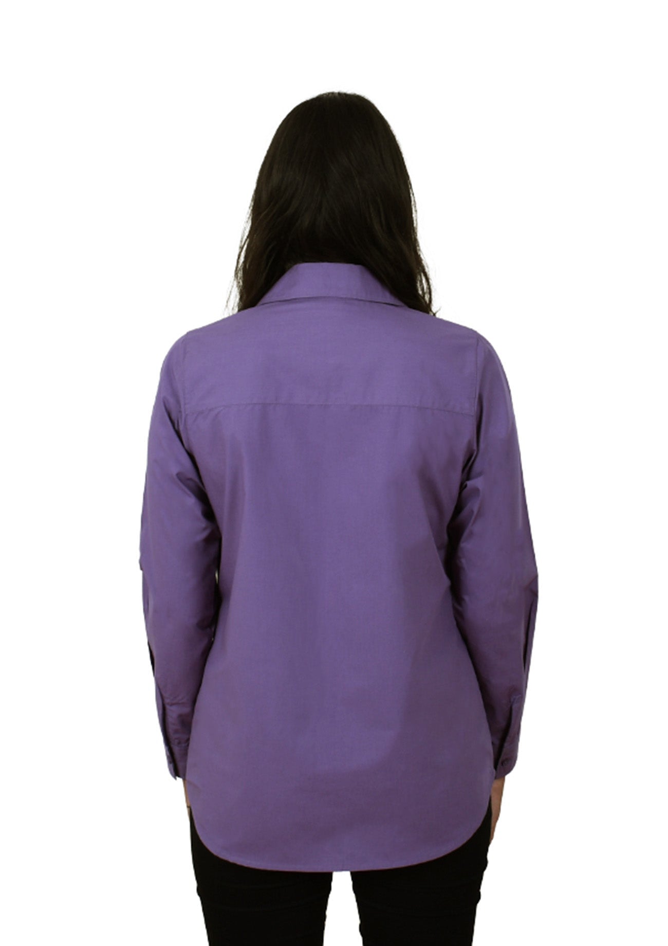 Purple Solid Cotton Shirt