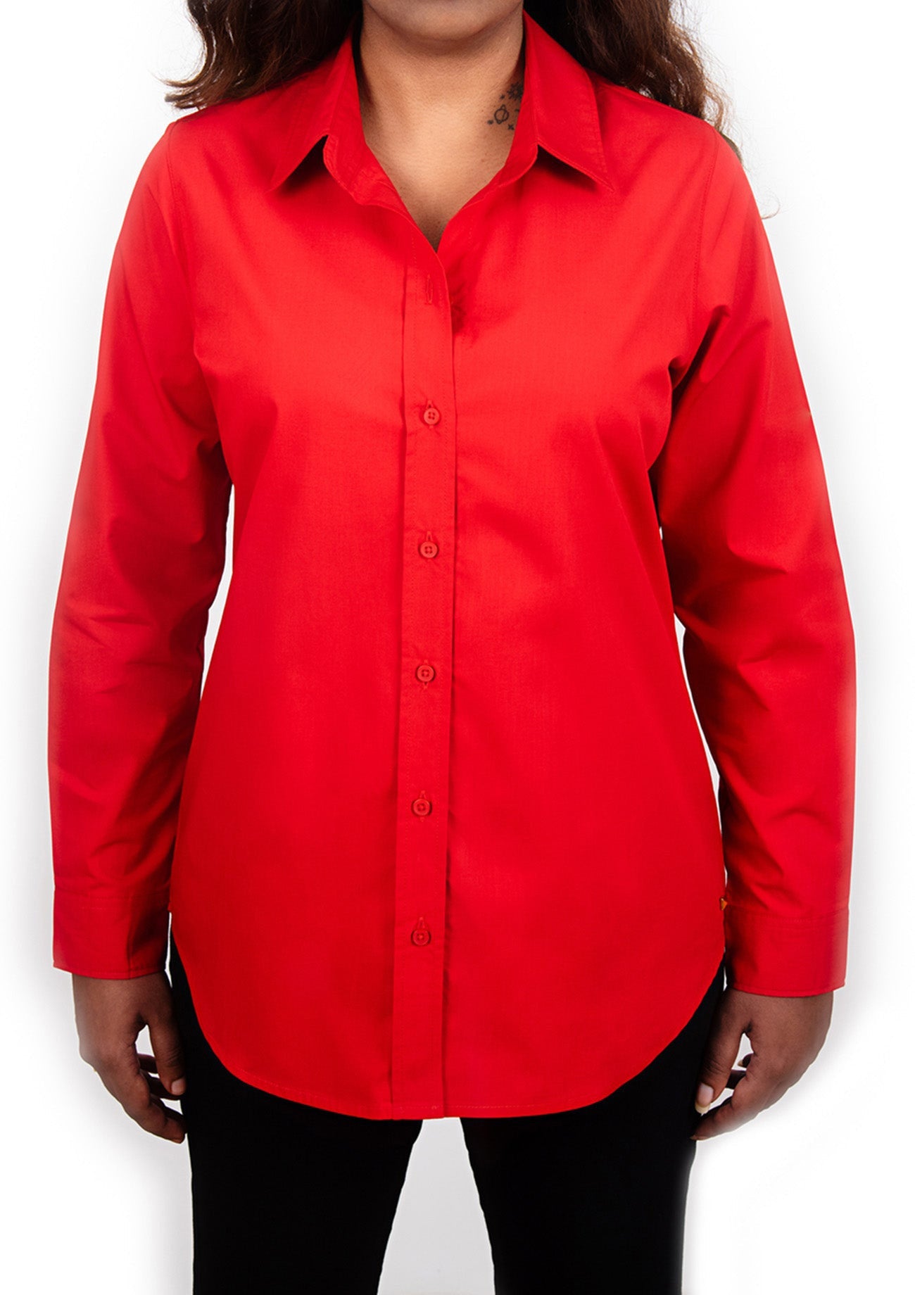 Red Solid Cotton Shirt