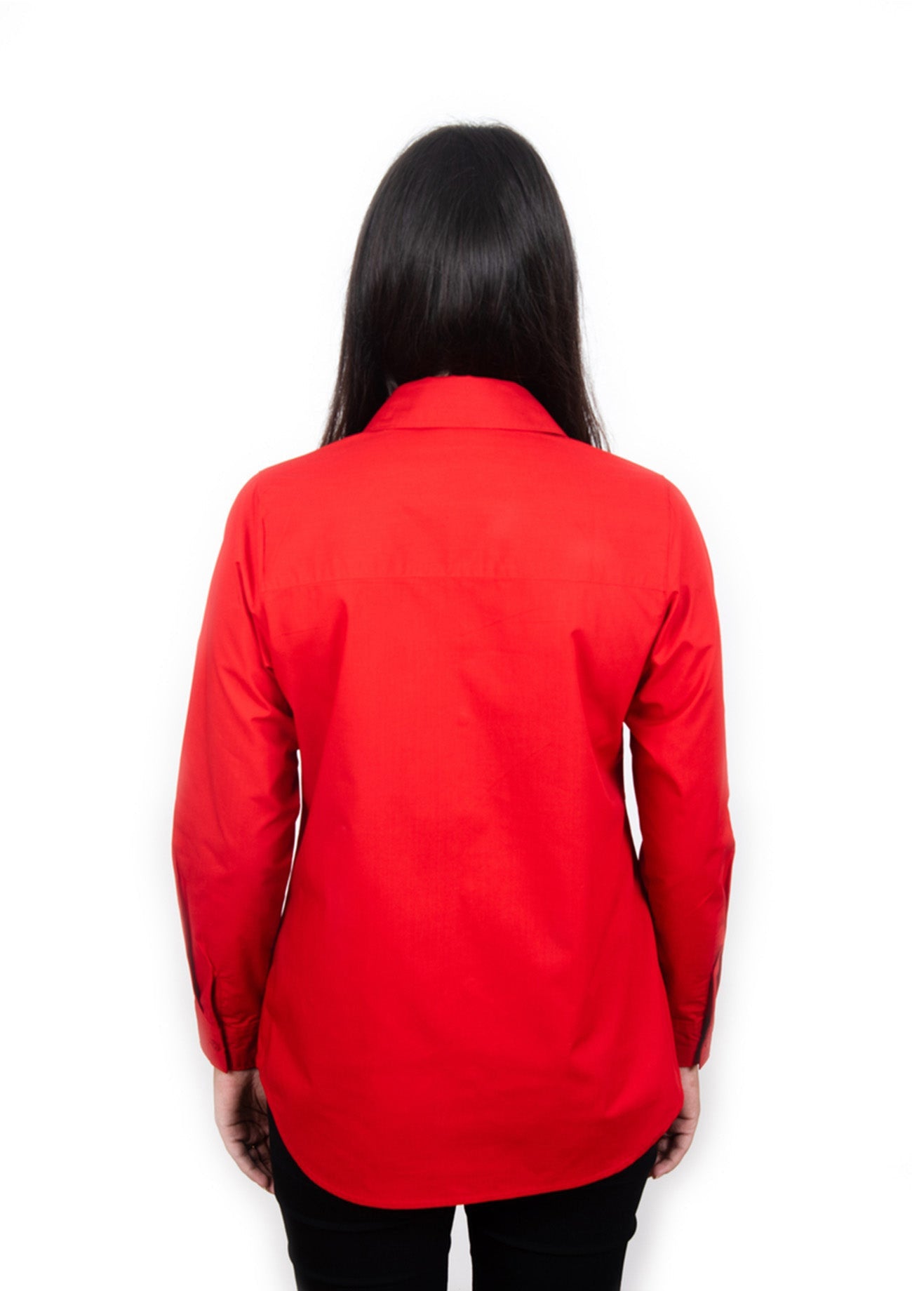 Red Solid Cotton Shirt