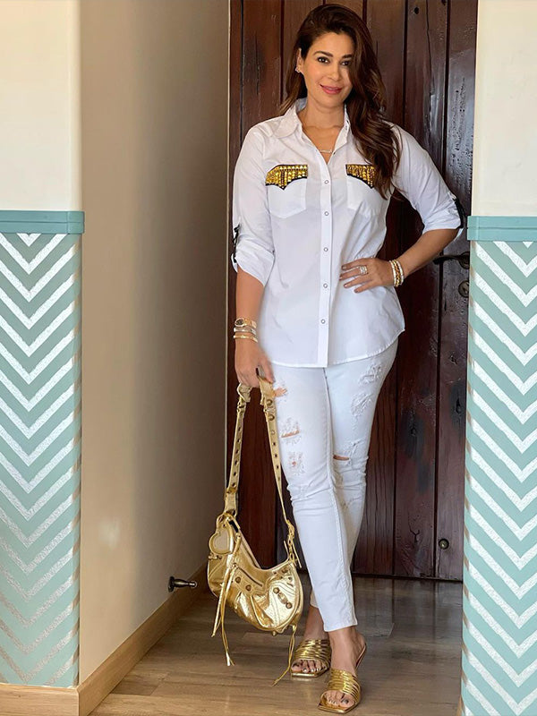 Shaheen Abbas in Richaa Goenka Designer Dress