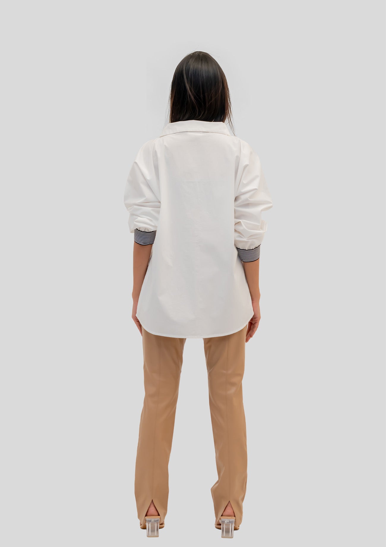 White Cotton Shirt with Print