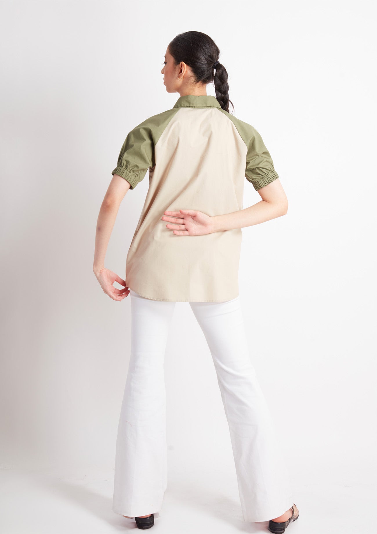 Beige Comfort Fit Cotton Shirt