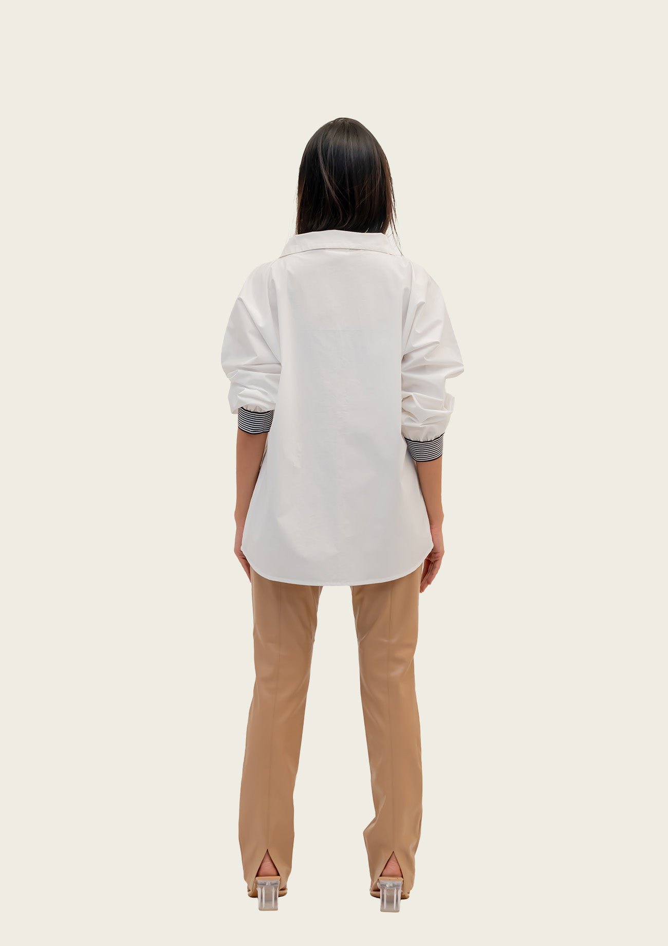 White Cotton Shirt with Print