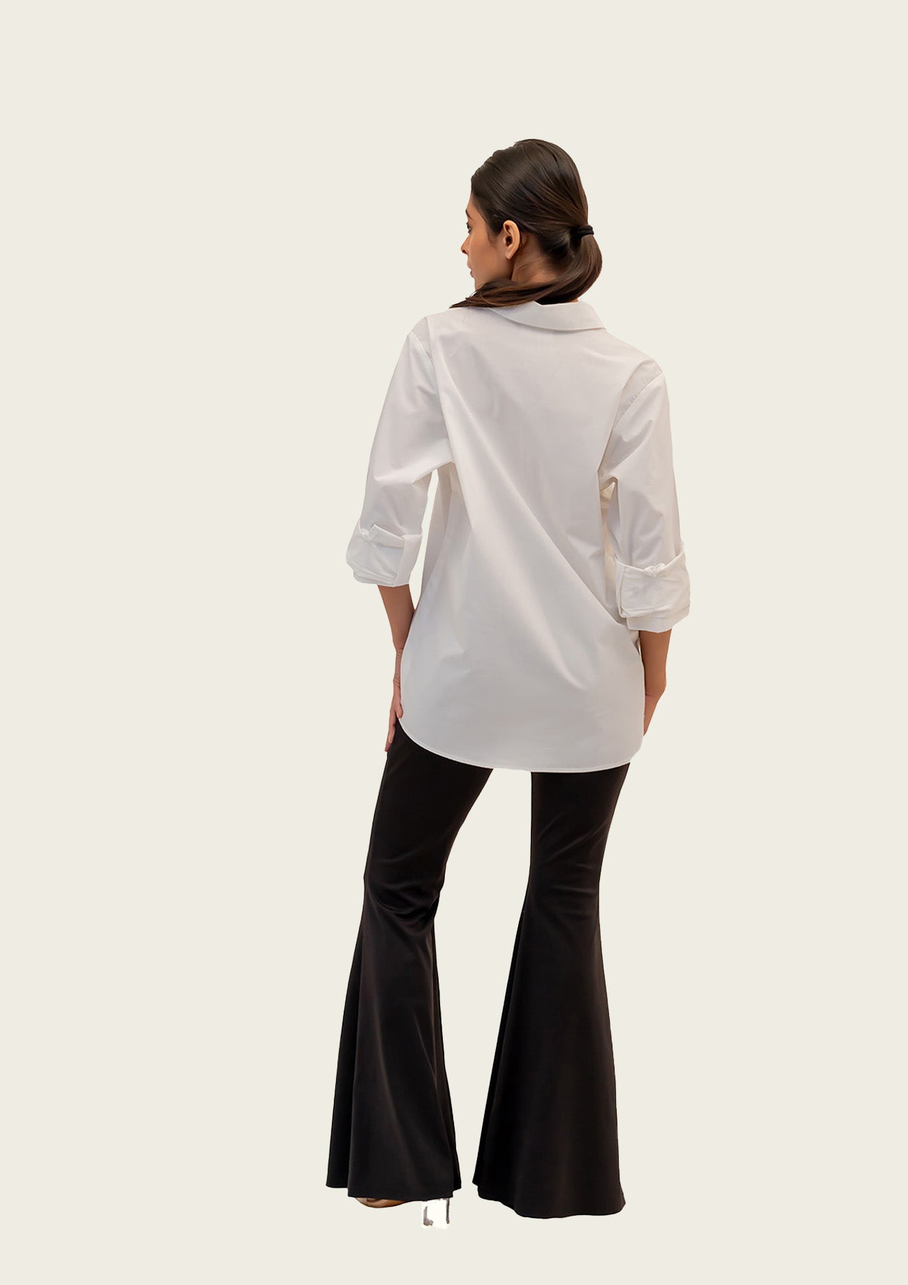 White Cotton Shirt with Print