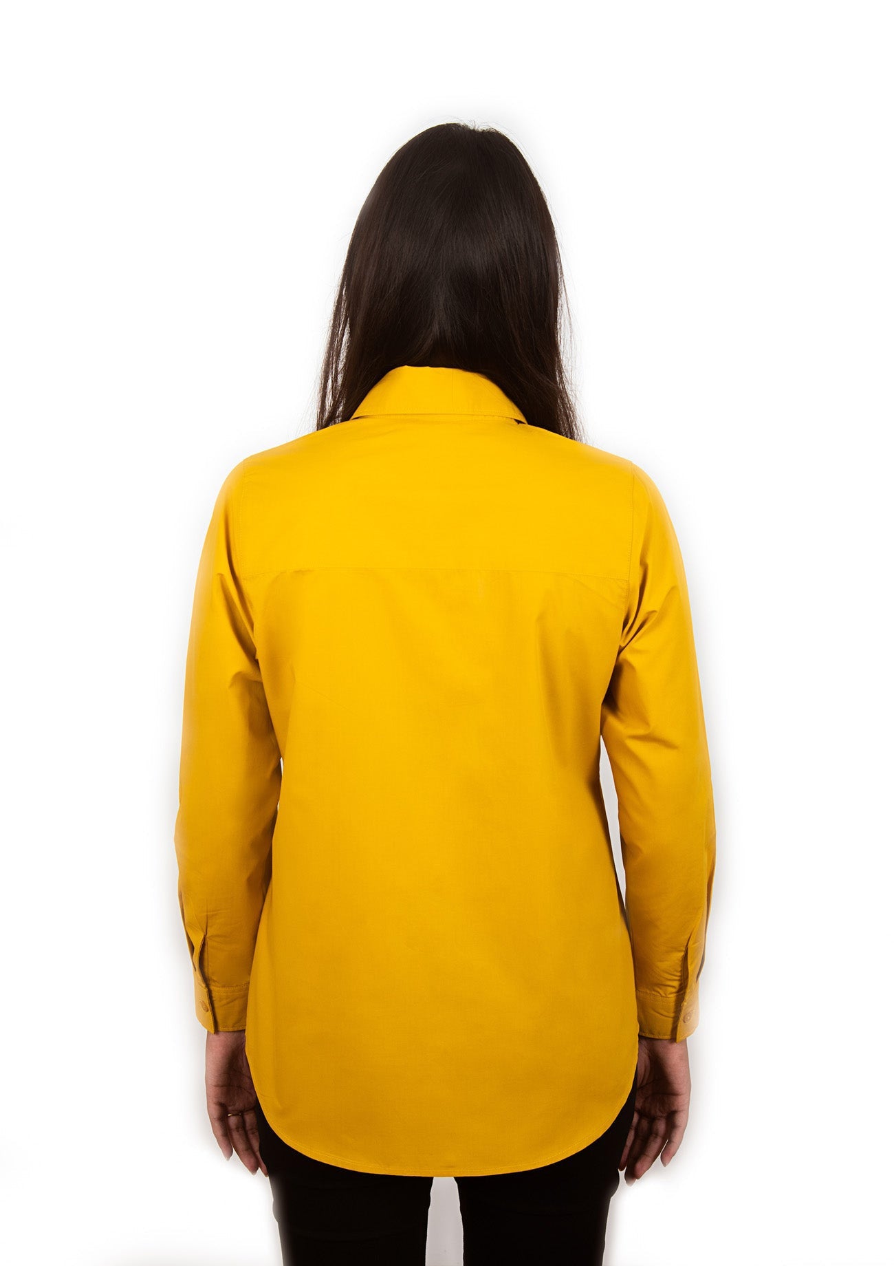 Mustard Solid Cotton Shirt